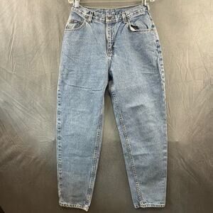 Vintage Lee Jeans 12 Medium Straight Leg Mom Jeans Medium Light Wash High Rise